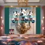 Horse Face Golden Frame
  Artistic Digital Wall Art Decor _75 - Image 2