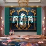 Horse Face Golden Frame
  Artistic Digital Wall Art Decor _81 - Image 2