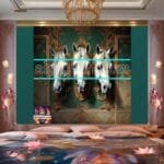 Horse
  Face Golden Frame Artistic Digital Wall Art Decor _09 - Image 2