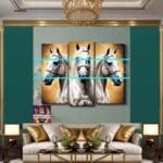 Horse Face Golden Frame
  Artistic Digital Wall Art Decor _12 - Image 3