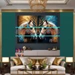 Horse Face Golden Frame
  Artistic Digital Wall Art Decor _144 - Image 3