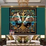 Horse Face Golden Frame
  Artistic Digital Wall Art Decor _147 - Image 3