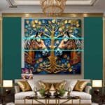 Horse Face Golden Frame
  Artistic Digital Wall Art Decor _162 - Image 3