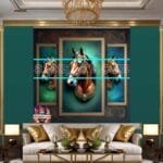 Horse Face Golden Frame
  Artistic Digital Wall Art Decor _164 - Image 3