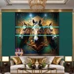 Horse Face Golden Frame
  Artistic Digital Wall Art Decor _166 - Image 3