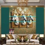 Horse
  Face Golden Frame Artistic Digital Wall Art Decor _17 - Image 3