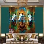 Horse
  Face Golden Frame Artistic Digital Wall Art Decor _172 - Image 3