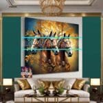 Horse Face Golden Frame
  Artistic Digital Wall Art Decor _177 - Image 3