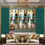 Horse
  Face Golden Frame Artistic Digital Wall Art Decor _02 - Image 3