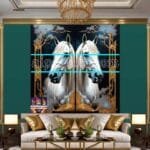 Horse Face Golden Frame
  Artistic Digital Wall Art Decor _29 - Image 3