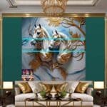 Horse
  Face Golden Frame Artistic Digital Wall Art Decor _38 - Image 3