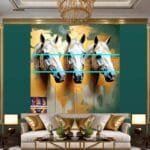 Horse Face Golden Frame
  Artistic Digital Wall Art Decor _04 - Image 3
