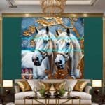 Horse
  Face Golden Frame Artistic Digital Wall Art Decor _44 - Image 3