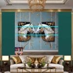 Horse Face Golden Frame
  Artistic Digital Wall Art Decor _55 - Image 3