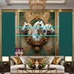 Horse Face Golden Frame
  Artistic Digital Wall Art Decor _06 - Image 3