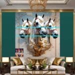 Horse Face Golden Frame
  Artistic Digital Wall Art Decor _75 - Image 3