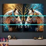 Horse Face Golden Frame
  Artistic Digital Wall Art Decor _144