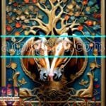 Horse Face Golden Frame
  Artistic Digital Wall Art Decor _156
