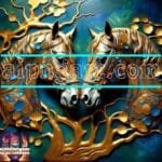 Horse Face Golden Frame
  Artistic Digital Wall Art Decor _161