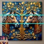 Horse Face Golden Frame
  Artistic Digital Wall Art Decor _162