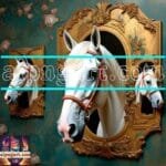 Horse Face Golden Frame
  Artistic Digital Wall Art Decor _03
