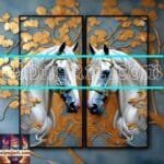 Horse Face Golden Frame
  Artistic Digital Wall Art Decor _33