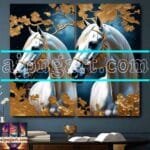 Horse Face Golden Frame
  Artistic Digital Wall Art Decor _39