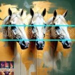 Horse Face Golden Frame
  Artistic Digital Wall Art Decor _04