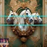 Horse Face Golden Frame
  Artistic Digital Wall Art Decor _06