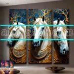Horse Face Golden Frame
  Artistic Digital Wall Art Decor _66