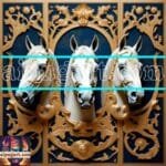 Horse Face Golden Frame
  Artistic Digital Wall Art Decor _70