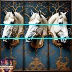Horse Face Golden Frame
  Artistic Digital Wall Art Decor _74