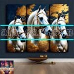 Horse Face Golden Frame
  Artistic Digital Wall Art Decor _76