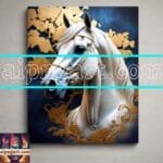 Horse Face Golden Frame
  Artistic Digital Wall Art Decor _88