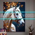 Horse Face Golden Frame
  Artistic Digital Wall Art Decor _92