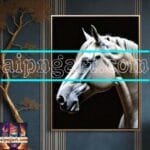 Horse Face Golden Frame
  Artistic Digital Wall Art Decor _96