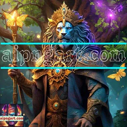 Mystical Awaken Lion Man
Abstract Wall Art Home Decor _45 - Image 1