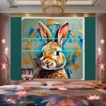 Rabbit Face Gold Frame
Artistic Digital Wall Art Decor _104 - Image 2