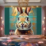 Rabbit Face Gold Frame
Artistic Digital Wall Art Decor _105 - Image 2