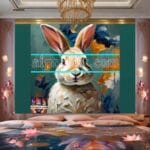 Rabbit Face Gold Frame
Artistic Digital Wall Art Decor _106 - Image 2