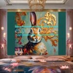 Rabbit Face Gold Frame
Artistic Digital Wall Art Decor _108 - Image 2