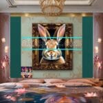 Rabbit Face Gold Frame
Artistic Digital Wall Art Decor _112 - Image 2