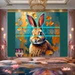 Rabbit Face Gold Frame
Artistic Digital Wall Art Decor _115 - Image 2