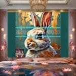 Rabbit Face Gold Frame
Artistic Digital Wall Art Decor _118 - Image 2