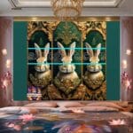 Rabbit Face Gold Frame
Artistic Digital Wall Art Decor _20 - Image 2