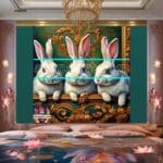 Rabbit Face Gold Frame
Artistic Digital Wall Art Decor _22 - Image 2