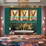 Rabbit Face Gold Frame
  Artistic Digital Wall Art Decor _26 - Image 2