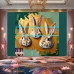 Rabbit Face Gold Frame
Artistic Digital Wall Art Decor _44 - Image 2