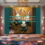 Rabbit Face Gold Frame
Artistic Digital Wall Art Decor _06 - Image 2