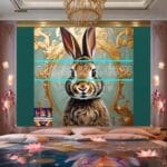 Rabbit Face Gold Frame
Artistic Digital Wall Art Decor _66 - Image 2